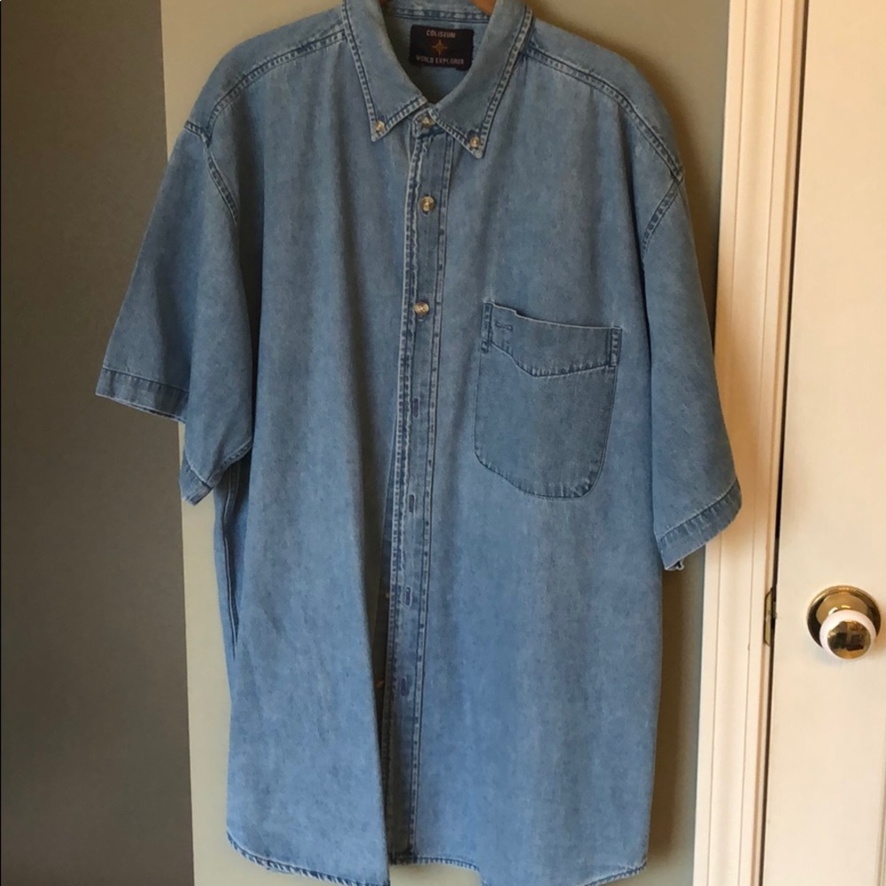 Men’s Large Short Sleeve Jean Shirt